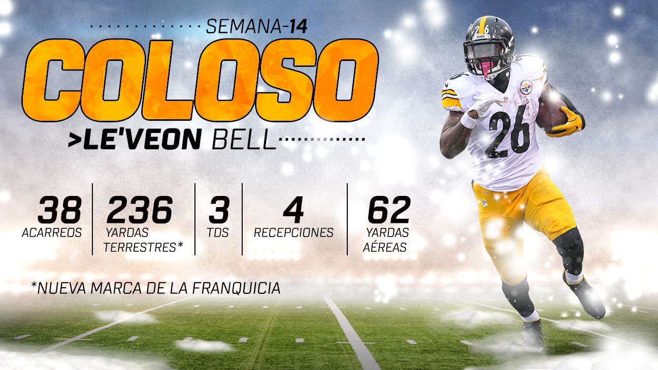 Le'Veon Bell de los Steelers es el Coloso de la Semana 14 en la NFL - ESPN