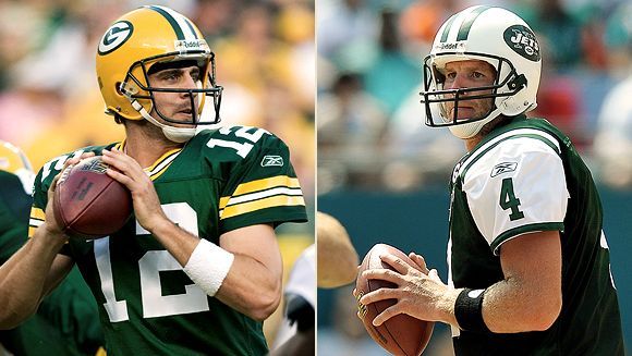 brett favre aaron rodgers stats