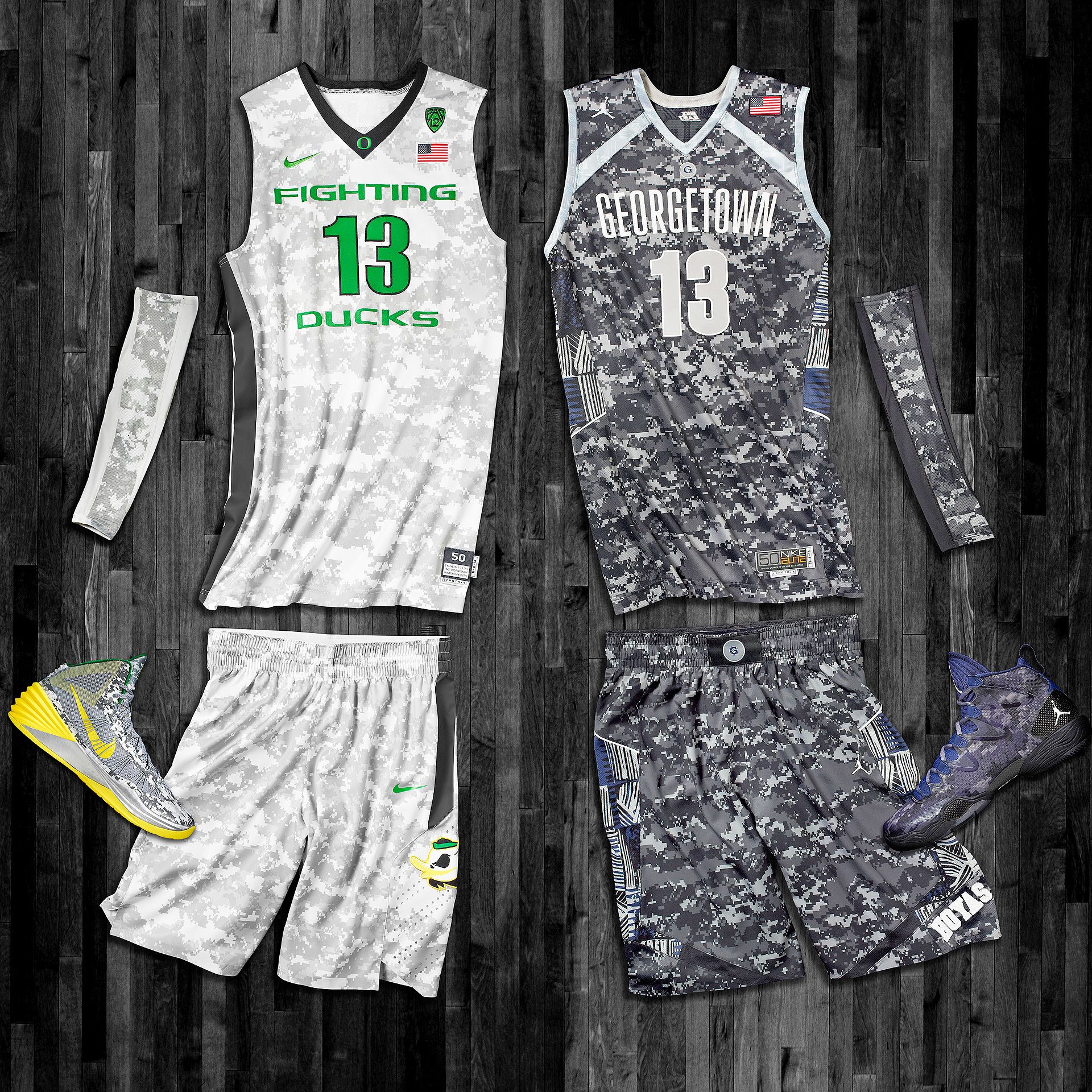 Oregon Ducks, Hoyas get special uniforms from Nike for Armed