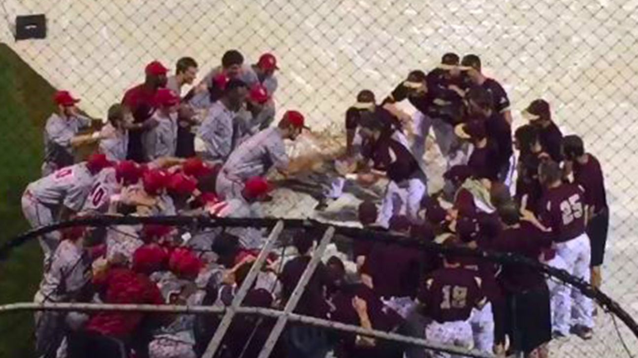 College Baseball Teams Have Dance off And Play Rock Paper Scissors