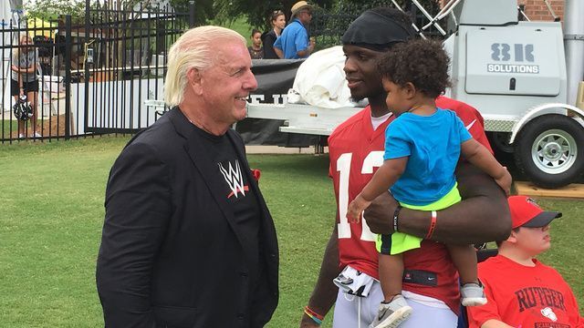 Woooo! Flair calls out Norman on visit to Falcons