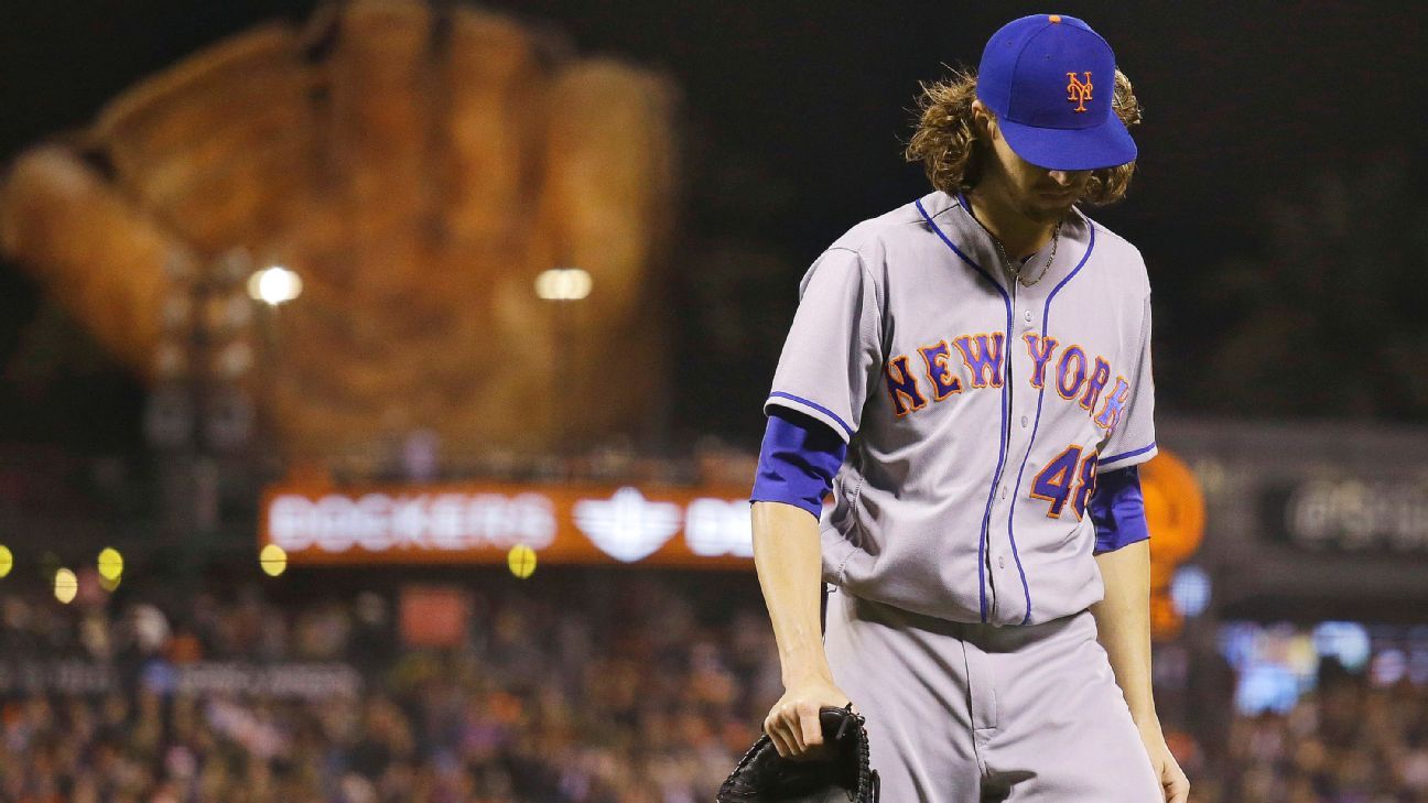 Mets remueven a Jacob deGrom de apertura por dolores en el codo - ESPN