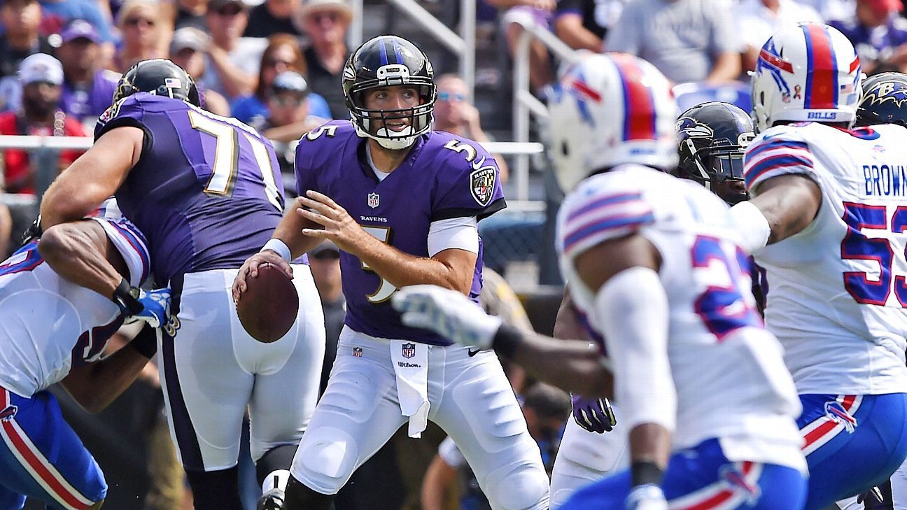 Joe Flacco takes advantage of new weapons in win over Bills