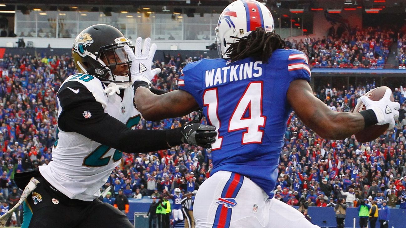 Bills WR Watkins has sore foot, misses practice