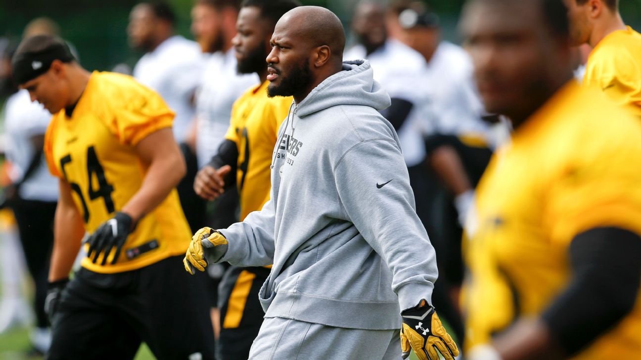 James Harrison's summer work in weight room, not Steelers' practice