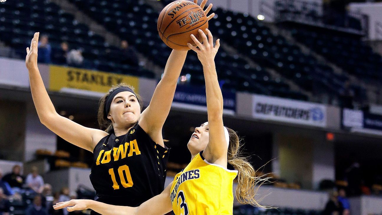 Iowa Hawkeyes junior Megan Gustafson plays for older ... - 1296 x 729 jpeg 150kB