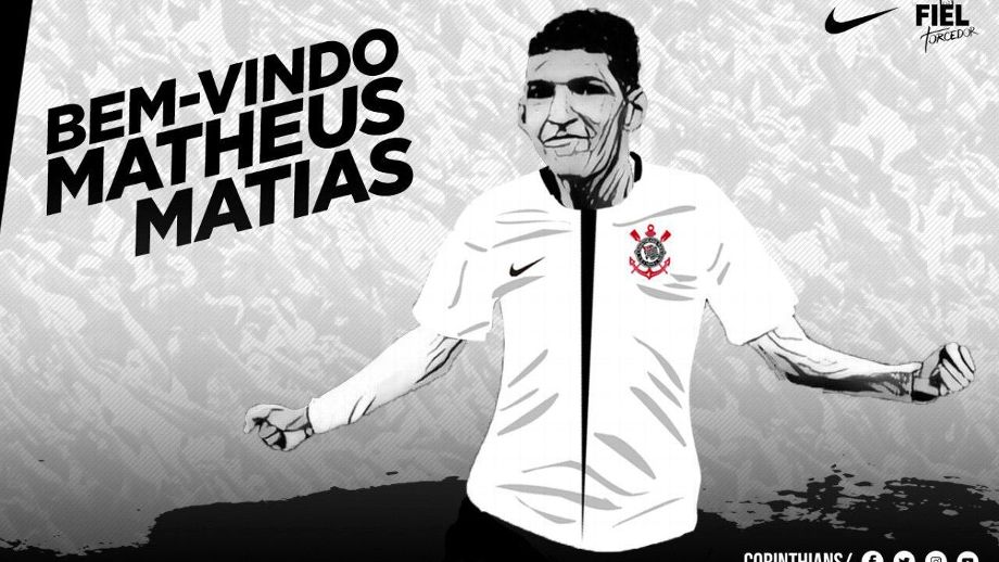 Corinthians anuncia contratação do atacante Matheus, artilheiro do Brasil em 2018