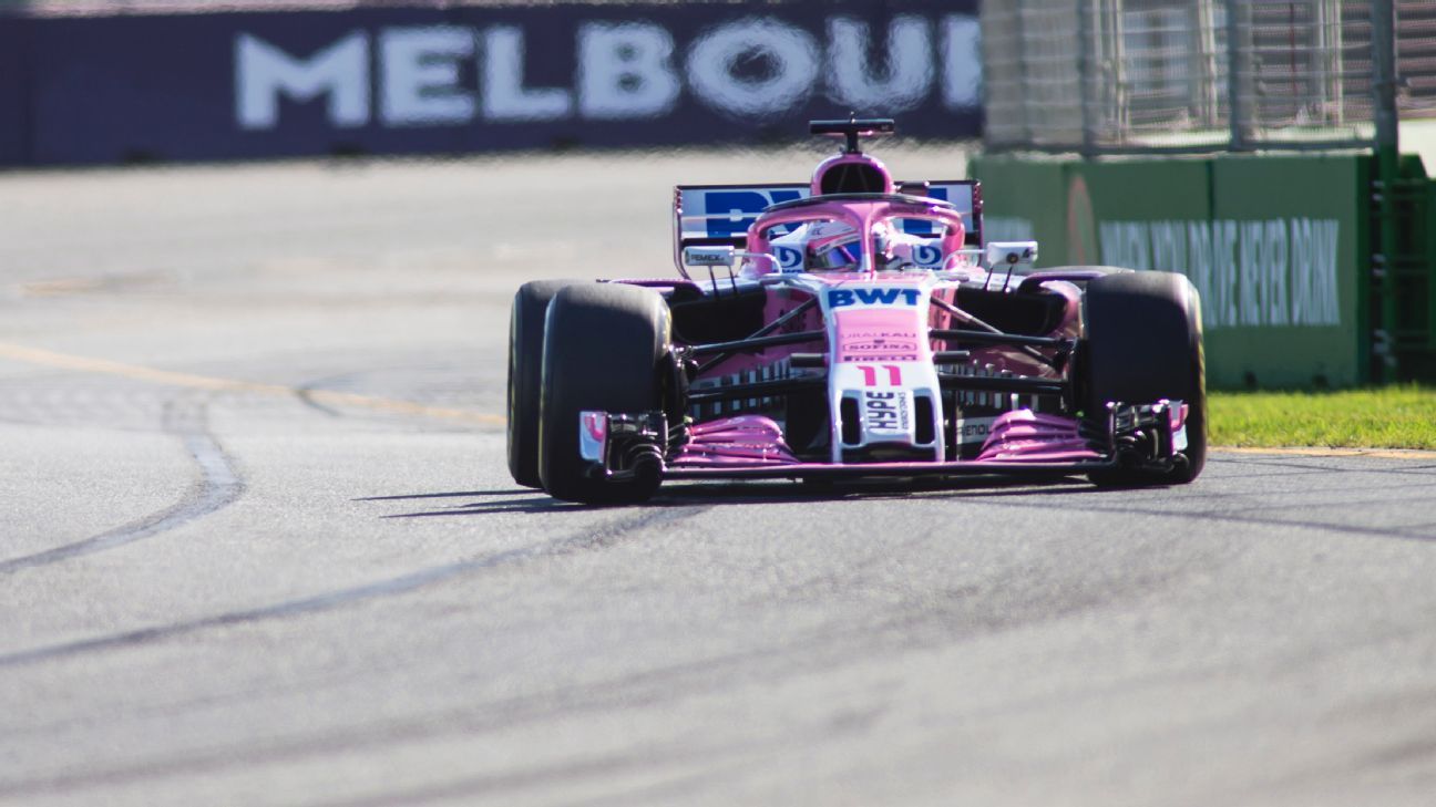 Sergio Pérez, con su Force india, arrancará en Australia desde la 13ra posición