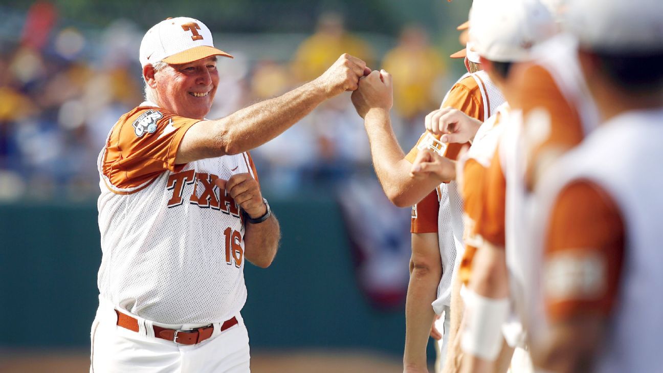 Texas Longhorns coach David Pierce to wear Augie Garrido's number for CWS
