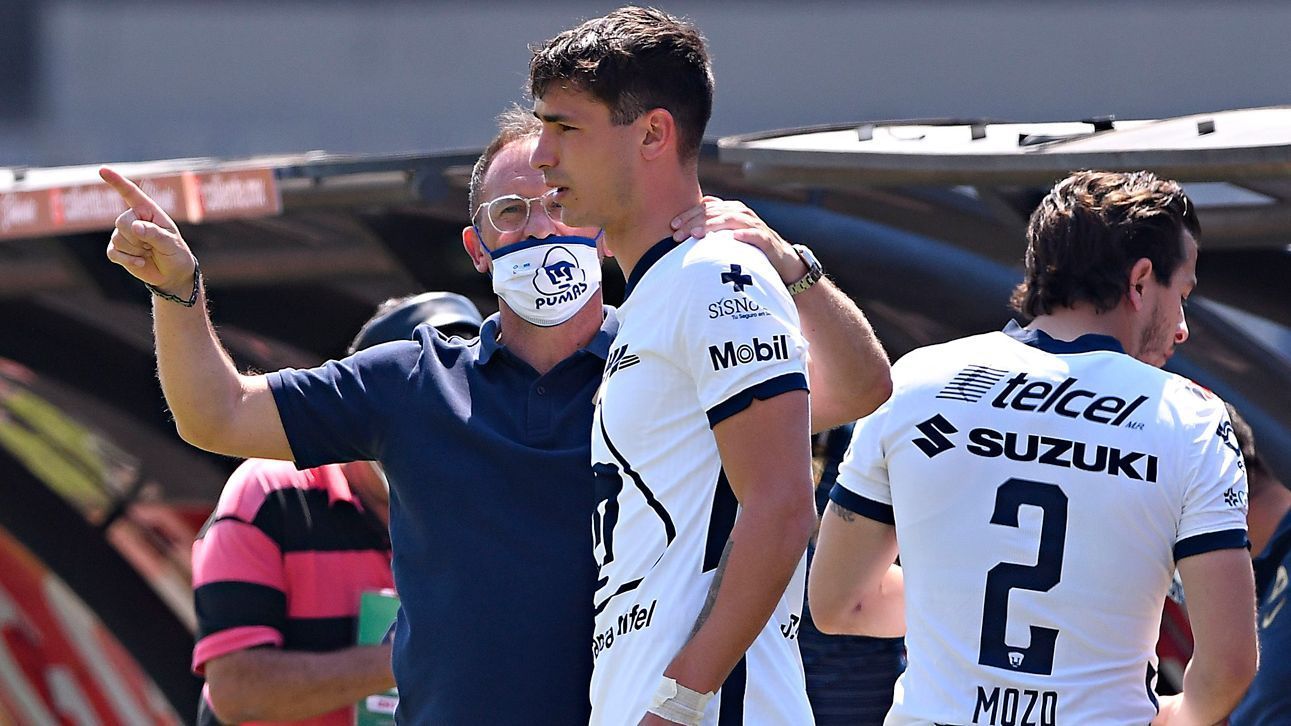 Ante Chivas vuelve al 11 titular de Pumas Juan Dinneno