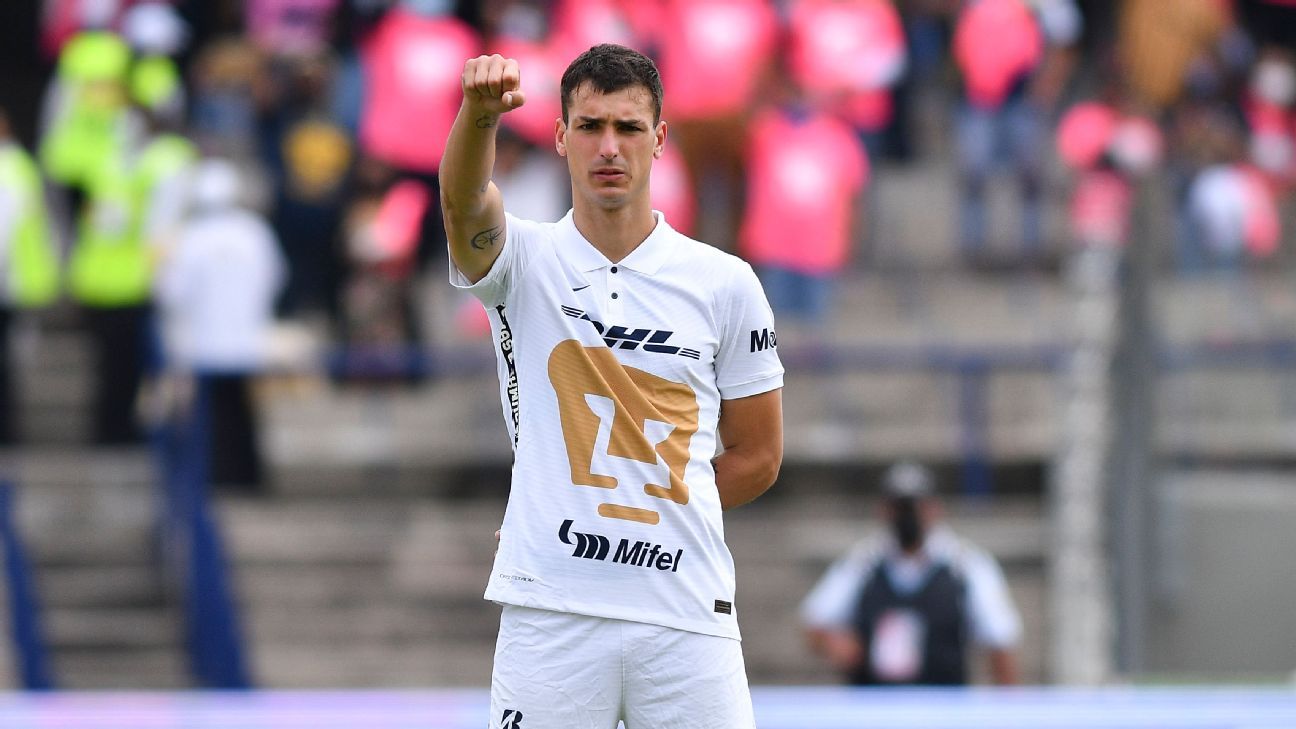 Pumas tasa en seis millones de dólares a Juan Ignacio Dinenno