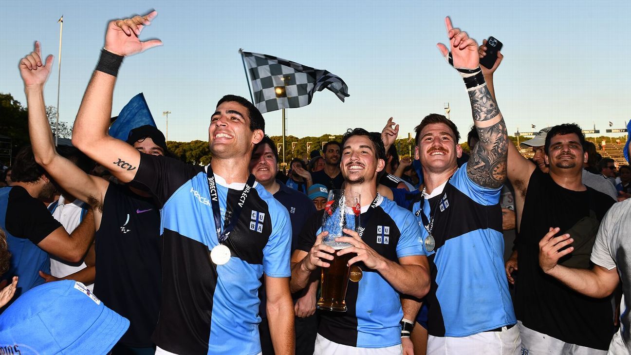 La celebracin del CUBA campen del URBA Top 12!