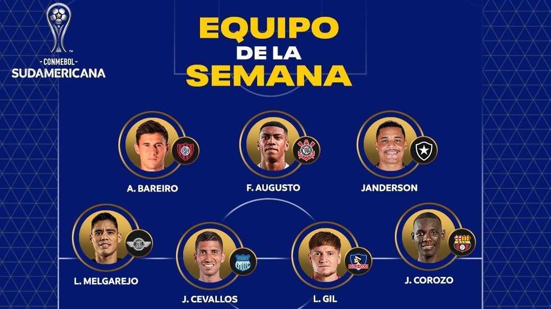 Corozo y Cevallos, en el equipo de la semana de la Sudamericana - ESPN