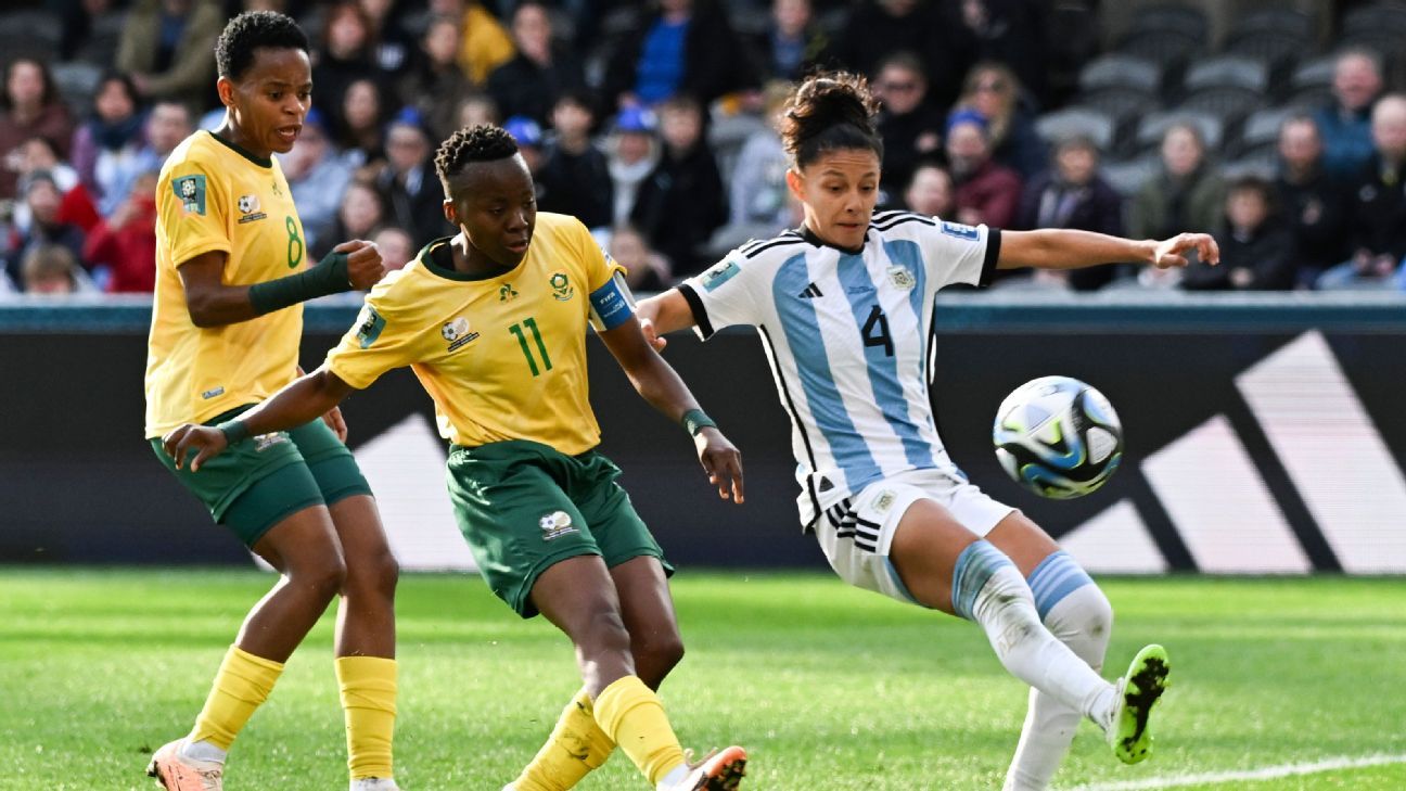 Argentina levantó y empató con Sudáfrica en el Mundial de Australia-Nueva Zelanda - ESPN