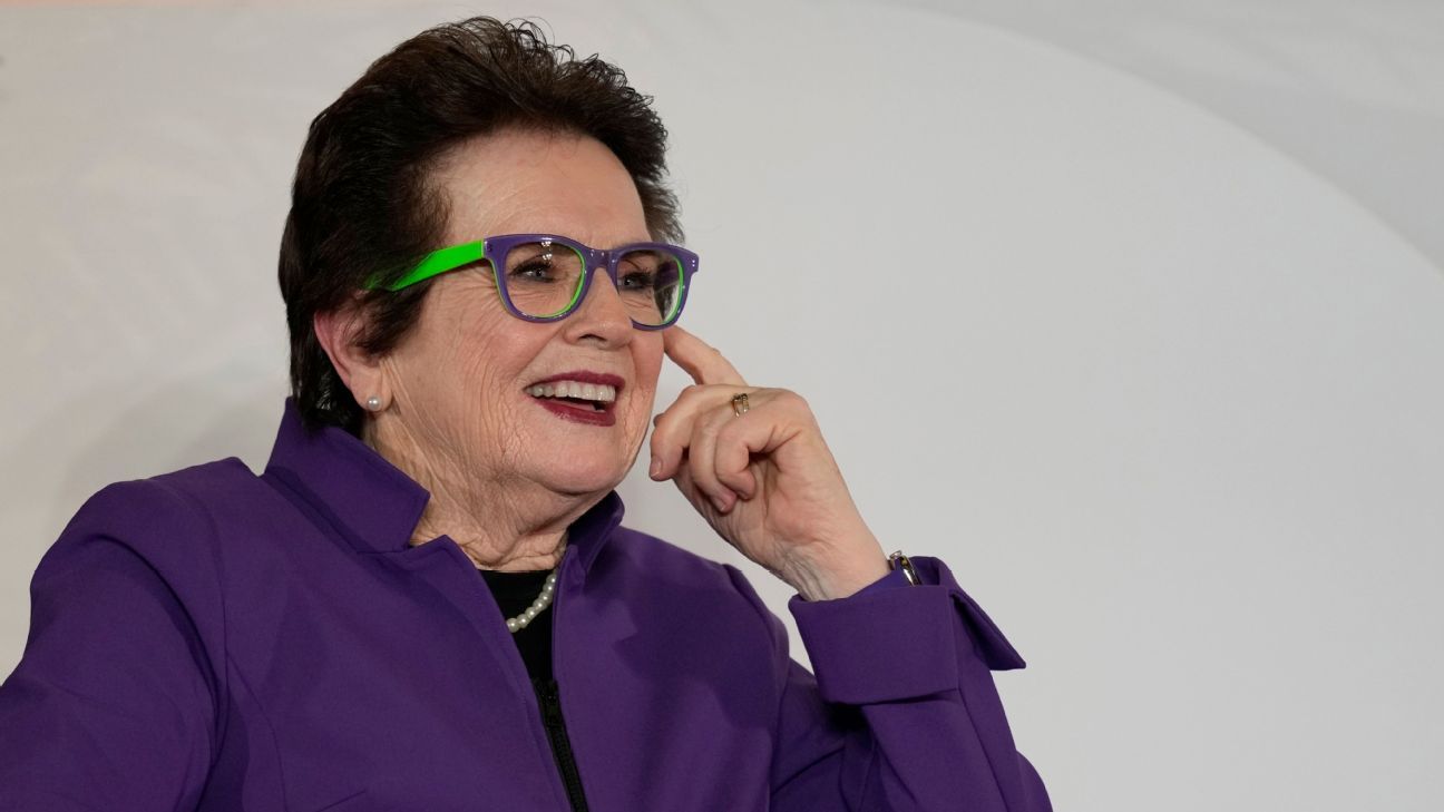 Billie Jean King será homenajeada por el 50° aniversario de su gesta para el tenis femenino - ESPN