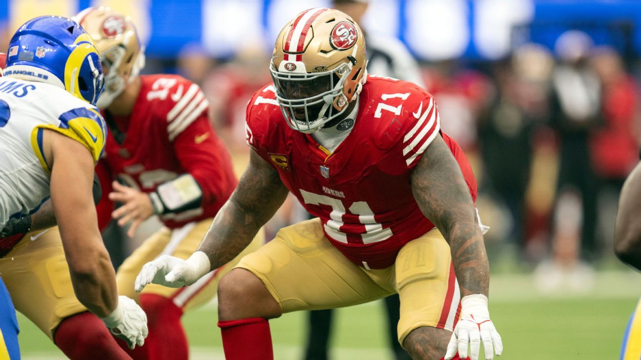 49ers LT Trent Williams (ankle) expected to play at Jaguars, source says - ESPN