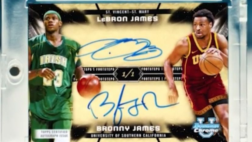 El acuerdo con Fanatics de LeBron James incluirá una tarjeta coleccionable con Bronny - ESPN