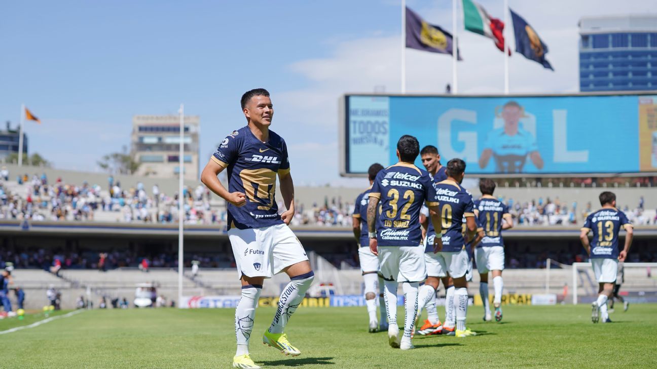 Pumas goleó a Puebla con doblete de Alí Ávila - ESPN