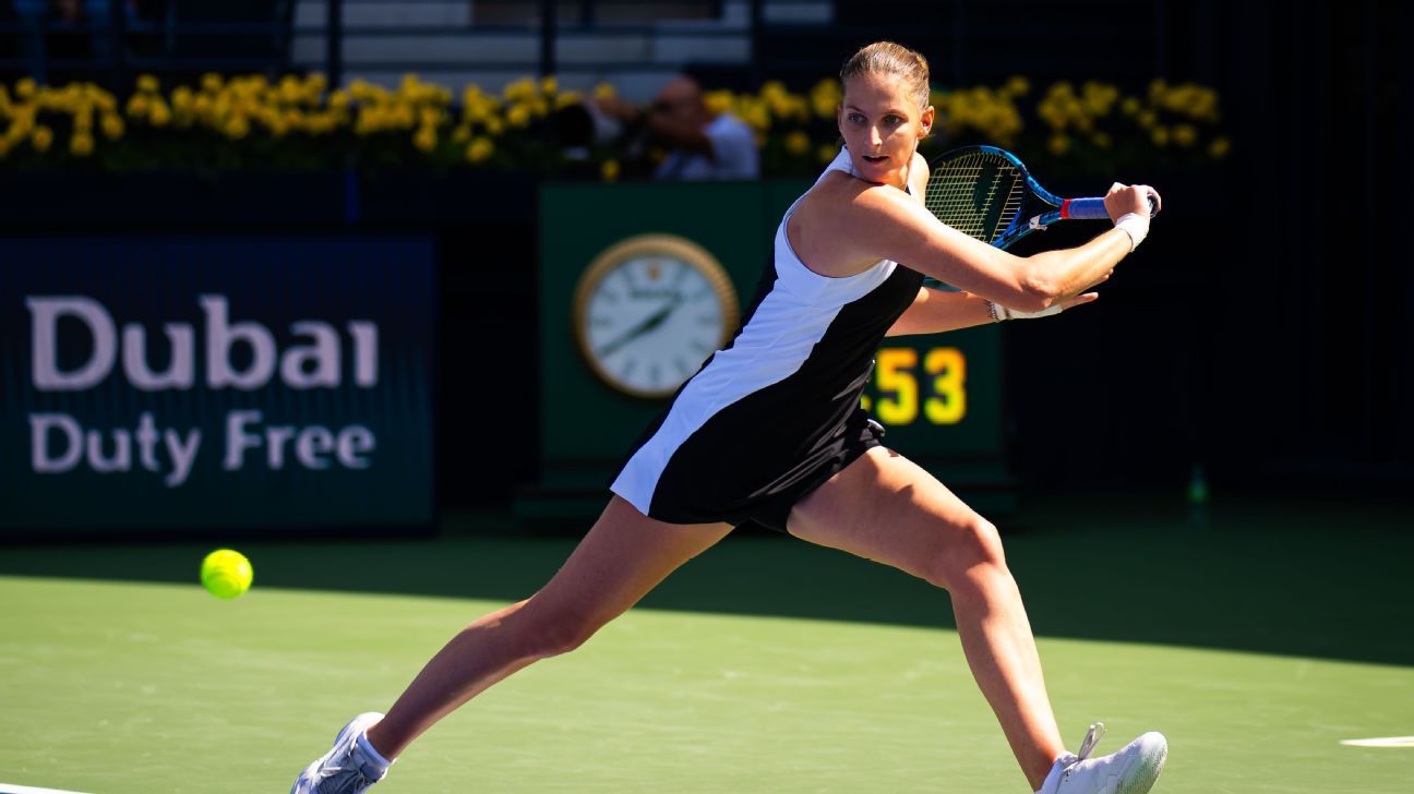 Pliskova iguala en Dubai su mejor racha de triunfos al hilo - ESPN