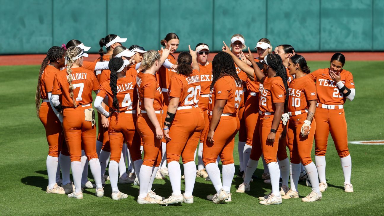 Texas seeded No. 1 over Oklahoma for NCAA softball tournament - ESPN