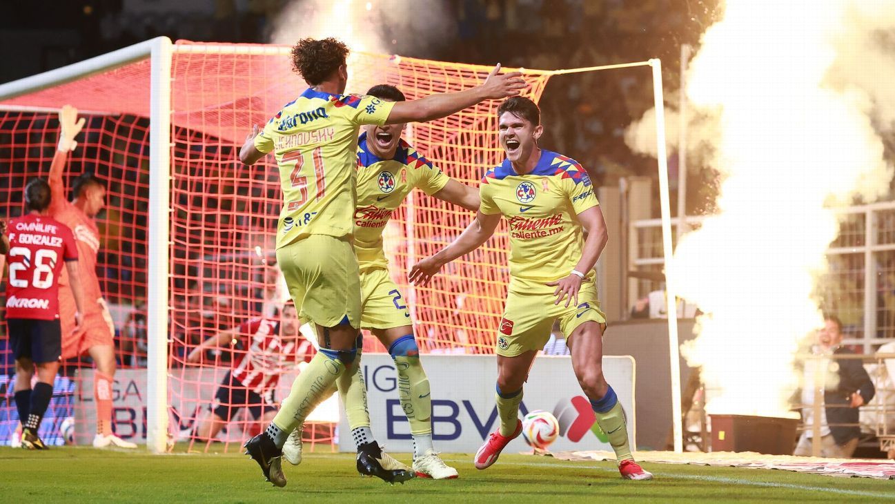 América vence a Chivas en el Azteca y sella su boleto a la Final - ESPN