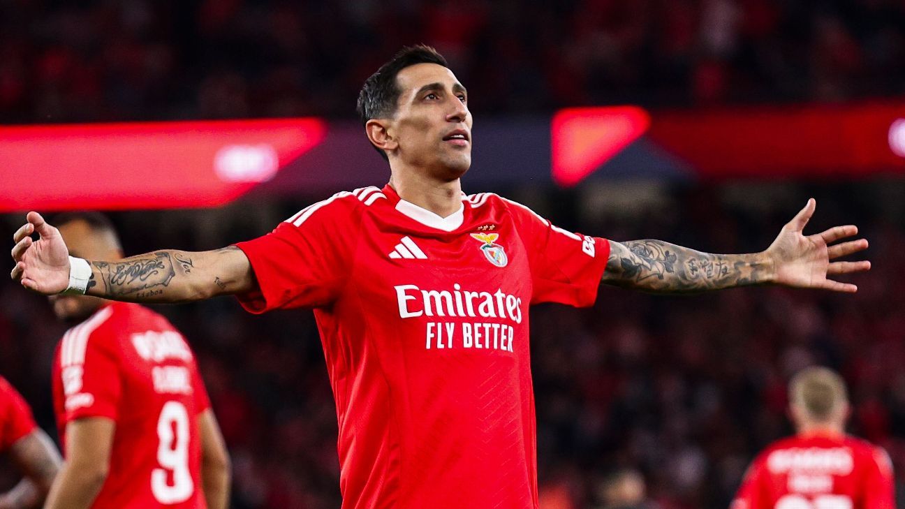 Ángel Di María marcó un triplete para Benfica por la Copa Portugal - ESPN