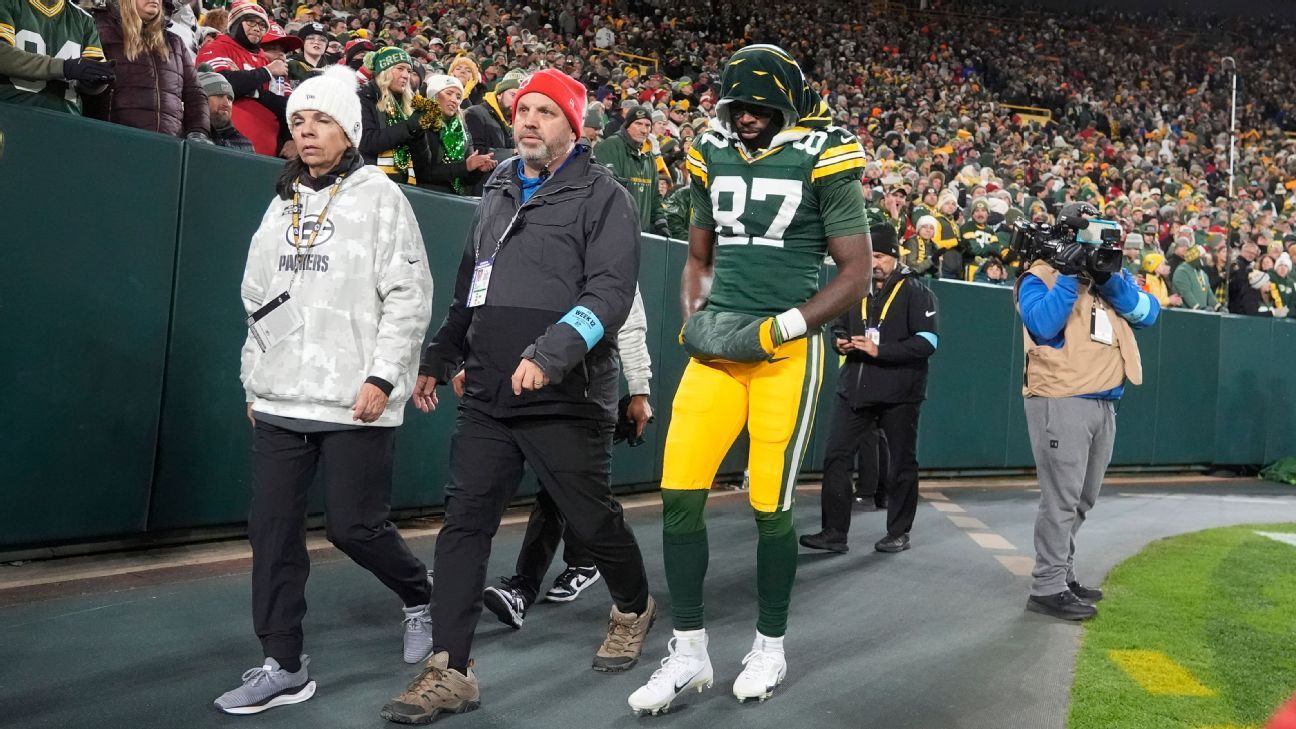 WR Romeo Doubs among three Packers ruled out vs. Dolphins - ESPN
