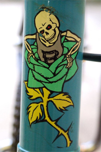 Bully headtube graphics created by Marc McKee.