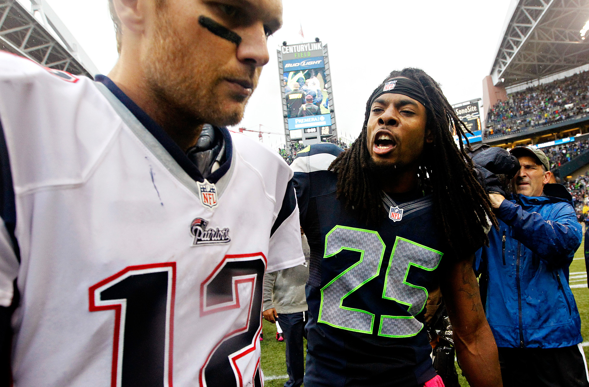 Richard Sherman and Tom Brady