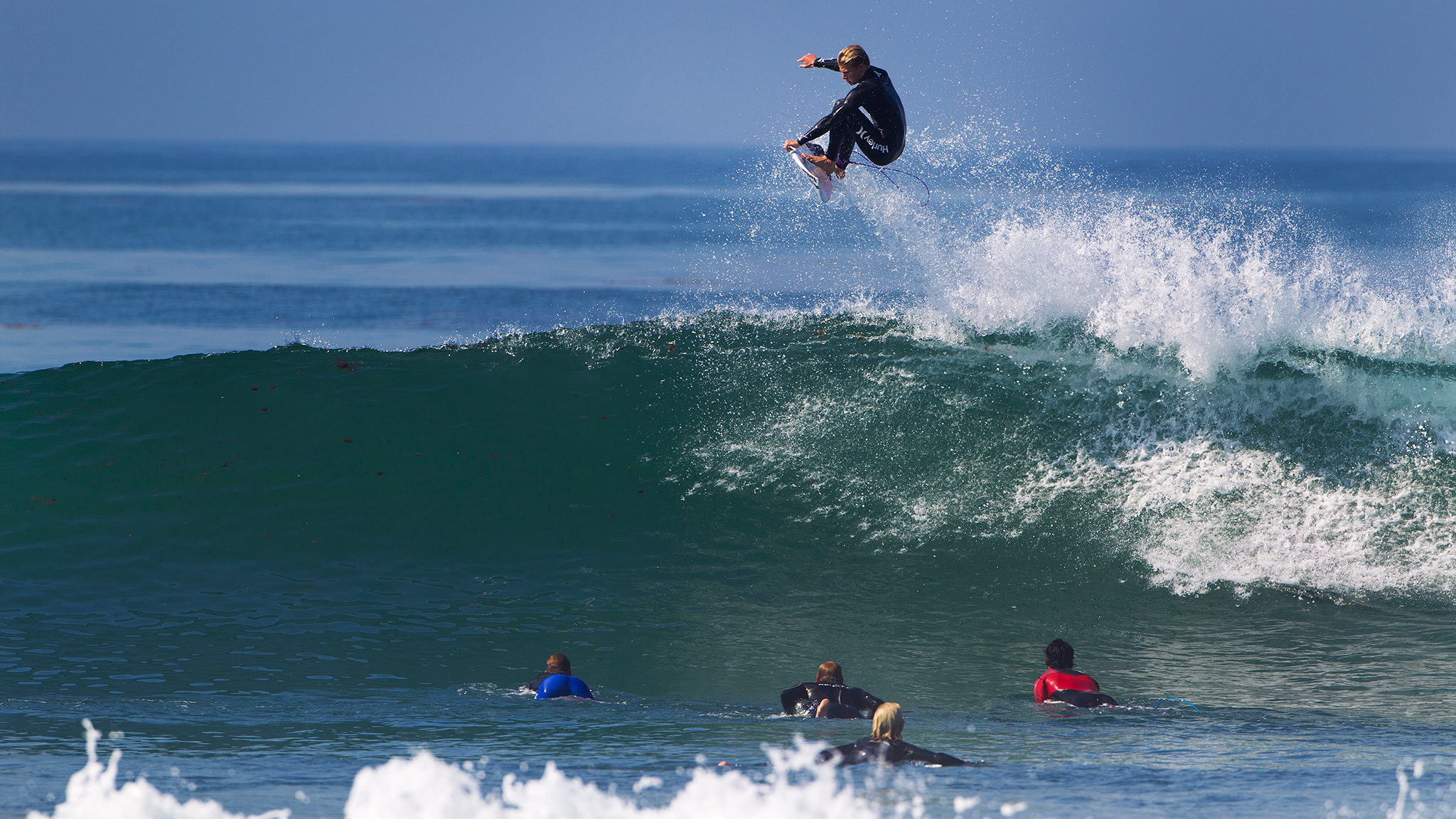 Slater, Wilson, de Souza shine on Day 1 of Hurley Pro