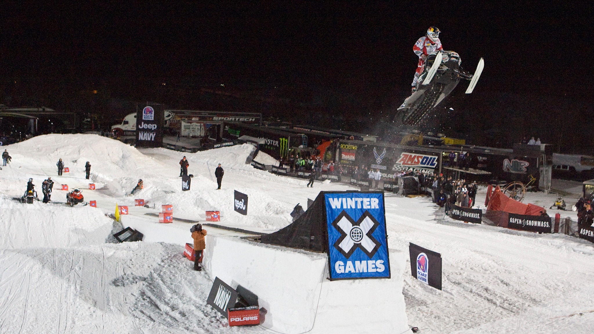 What It Takes To Go Farther In Snowmobile Long Jump At X Games with Ski Jump X Games