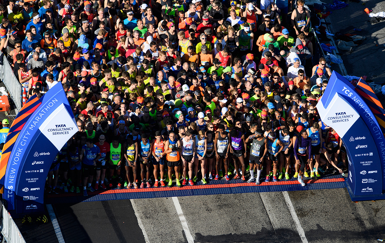 Aerial views of the 2016 New York City Marathon