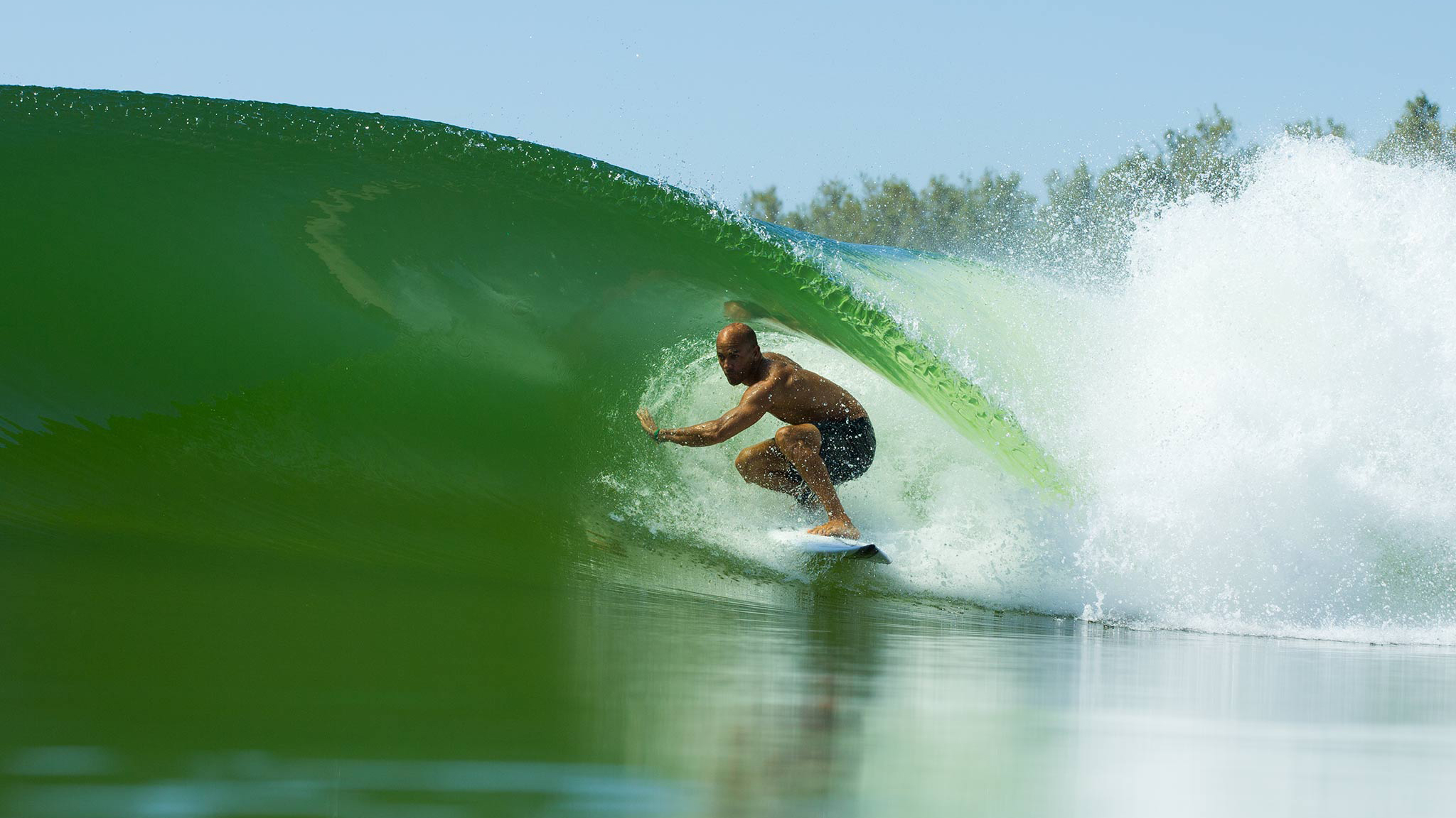 Slater unveils the wave pool