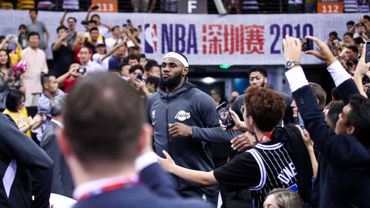 Despite a number of events being canceled, the exhibition games involving the Lakers and Nets were still played in Shanghai and Shenzhen.