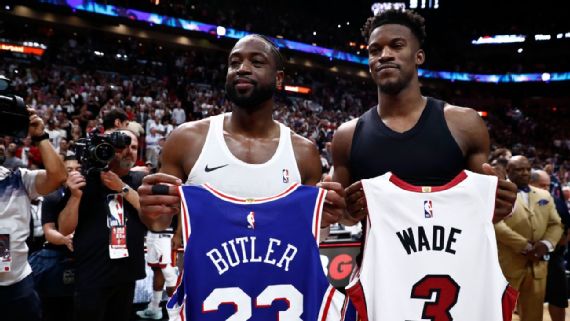 Dwyane Wade's jersey swap collection is already hilariously out of date -  ESPN