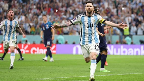 Bot Mig selv Opdater Lionel Messi becomes Argentina leading World Cup goal scorer
