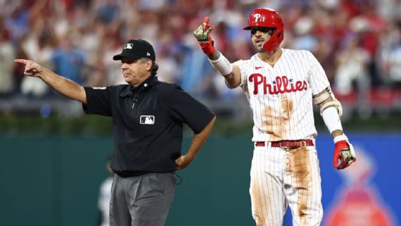 Nick Castellanos brings the chaos, leading Phillies to win over Braves in  NLDS Game 1