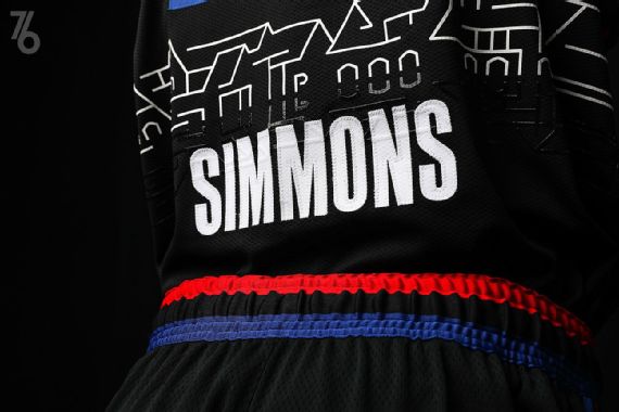 Small Ben Simmons Philadelphia Sixers Throwback Jersey Black