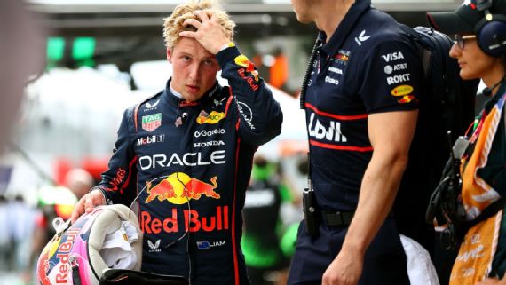 Лоусон с трудом занял 18-е место в своей первой квалификации за Red Bull