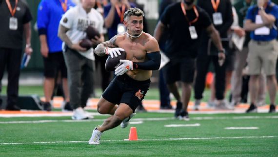 Xavier Restrepo at the NFL Combine