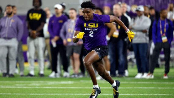 Kyren Lacy at the 2025 NFL Combine