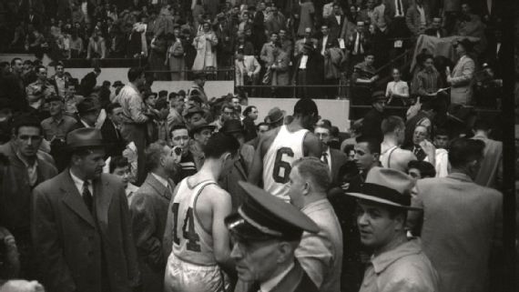 Bob Cousy and Bill Russell