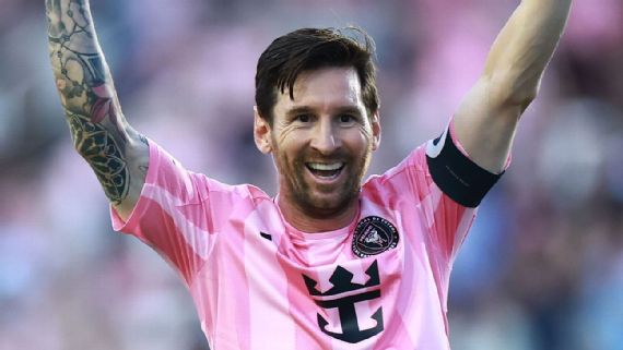 Lionel Messi in action