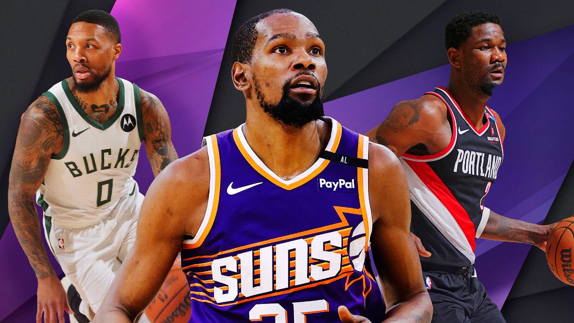 Kevin Durant in a Houston Rockets jersey, ESPN illustration