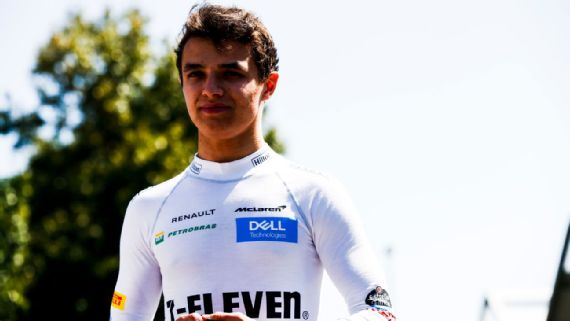 Lando Norris na sua primeira corrida de F1