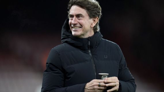 thomas Frank with Arsenal cup