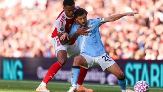 Erling Haaland en partido de Manchester City por Premier League