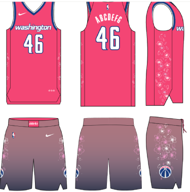 Washington Wizards Daniel Gafford 2022-23 City Edition Cherry Blossom Jersey  Pink