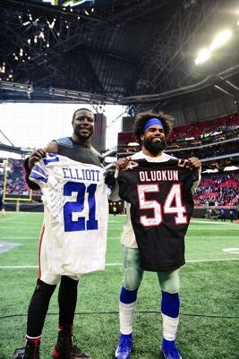 How Ezekiel Elliott, Foyesade Oluokun once paired to make 'video game'  plays with 'cheat code' - ESPN - Atlanta Falcons Blog- ESPN