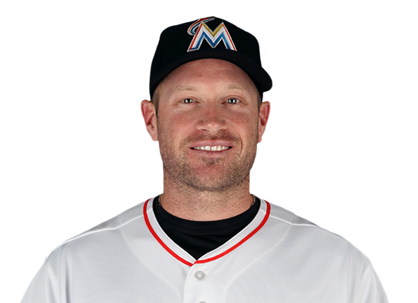 Miami Marlins catcher Miguel Olivo, right, talks to relief pitcher